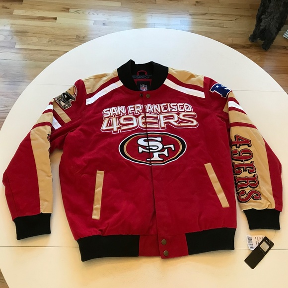 NWT SAN FRANCISCO 49ERS RACING FULL-SNAP JACKET - Picture 3 of 12